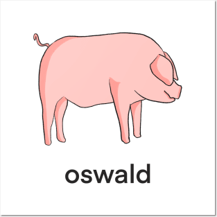 Funny pig Oswald Posters and Art